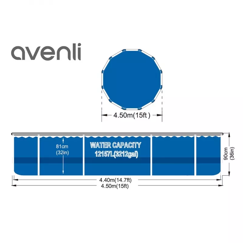 AVENLI Ensemble piscine ronde 427x84