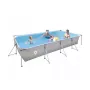 AVENLI Piscine rectangulaire à structure en acier 394x207x80 cm avec pompe de filtration, échelle, bâche et toile de sol