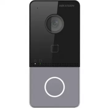 Hikvision DS-KV6113-PE1(C) Interphone vidéo avec caméra 2 MP, PoE, lecteur de cartes Mifare, IP65, IK08, noir