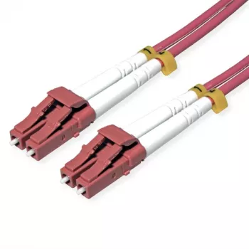 ROLINE LC-LC OM4 Fibre Patch Cable, Steel-Armoured, LSOH, Violet, 3 m