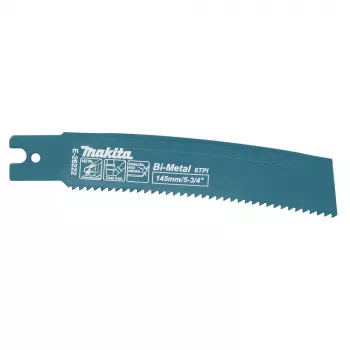 Lame de scie sabre Makita E-26222 pour scie sabre sans fil JR003G, longueur de coupe 145 mm, bi-métal