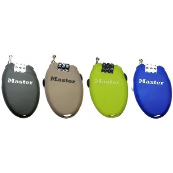 Antivol câble à combinaison Master Lock 4603EURD avec câble rétractable, noir