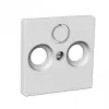 Plaque centrale Schneider Electric Unica R+TV+SAT blanc