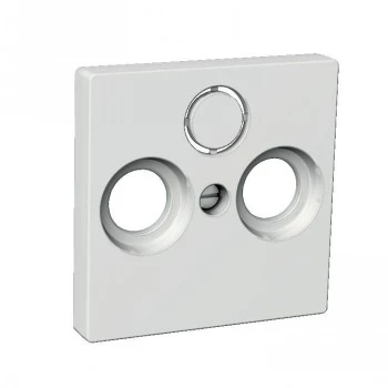 Plaque centrale Schneider Electric Unica R+TV+SAT blanc