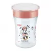 Tasse d'apprentissage NUK Disney Mickey Mouse Magic Cup 230 ml rouge avec bord de boisson à 360°