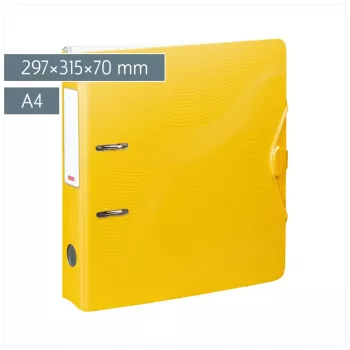 BRUNNEN WAVE classeur à levier A4 7 cm jaune polypropylène