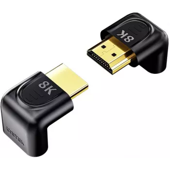 Adaptateur HDMI 8K UNITEK coudé 90° et 270° (lot de 2) - noir