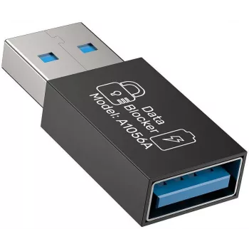 UNITEK Adaptateur USB-A Data Blocker - charge seule, noir