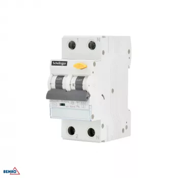 Disjoncteur différentiel SCHELINGER RCBO 2P B 16A 30mA type AC avec protection contre les surintensités