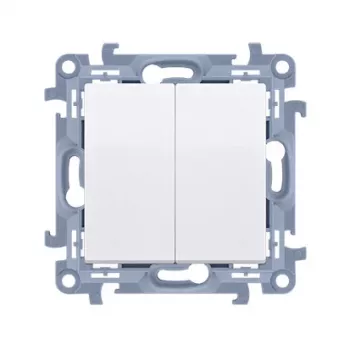 KONTAKT SIMON 10 Module interrupteur universel 1 voie/2 voies 10AX 250V blanc bornes à vis