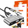 Adaptateur multiport USB-C ZENWIRE hub 4-en-1 HDMI 4K VGA USB-A gris sidéral BYL-2310