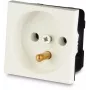 JAVEL Prise avec contact de terre 1 module encastrée blanc 16A 250V
