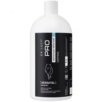 DR LUCY PRO KERAVITAL 1 L - après-shampooing à la kératine et aux vitamines pour chiens à poils longs et rêches