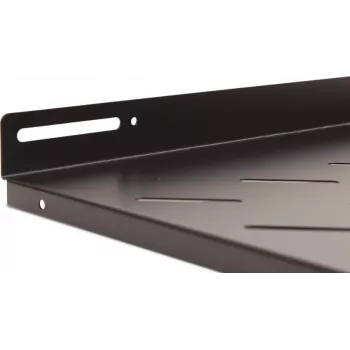 Getfort étagère fixe 60cm 1U 19 pouces noire 20kg