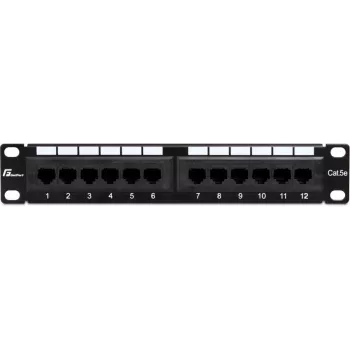 Getfort PGF-5EUTP12-B4 panneau de brassage 12 ports Cat5e UTP 10 inch 1U noir
