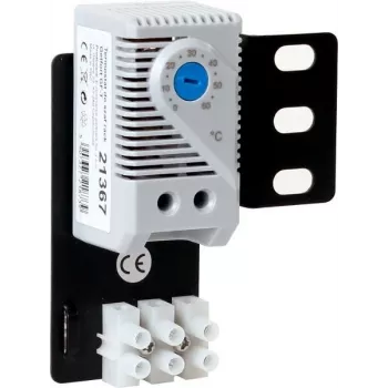 GETFORT GF-T thermostat pour ventilateur de rack, 230V AC, 0-60 °C, rail DIN, RAL 7035
