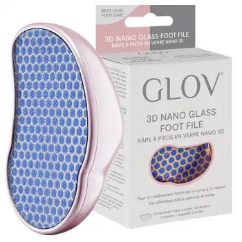 GLOV râpe à pieds en verre nano noire