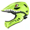 Casque de vélo pour enfants ROCKBROS TT-32004 Shark avec mentonnière amovible, taille M (54-58 cm), vert