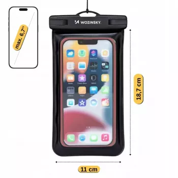 Wozinsky WWE-01 Étui de téléphone étanche avec brassard noir