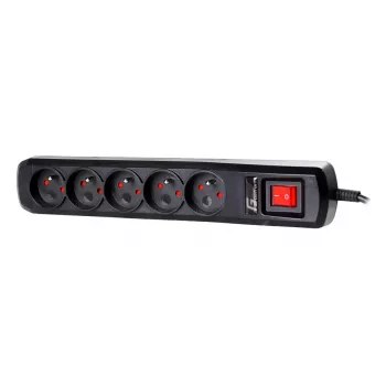 Getfort multiprise parafoudre 5A 3 m noir