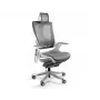UNIQUE Wau 2 NW41 Chaise de bureau ergonomique, charbon/blanc filet