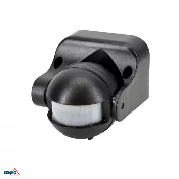 BEMKO Capteur de mouvement PIR 1200W 180° Noir