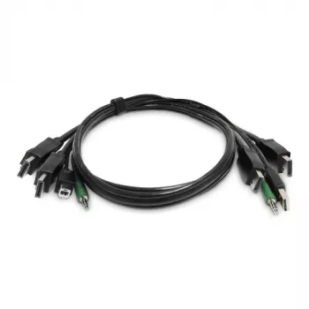 Câble KVM DisplayPort double StarTech.com SK2DPMMKVM06-TAA-2U 1,8 m, 2x USB, audio, TAA