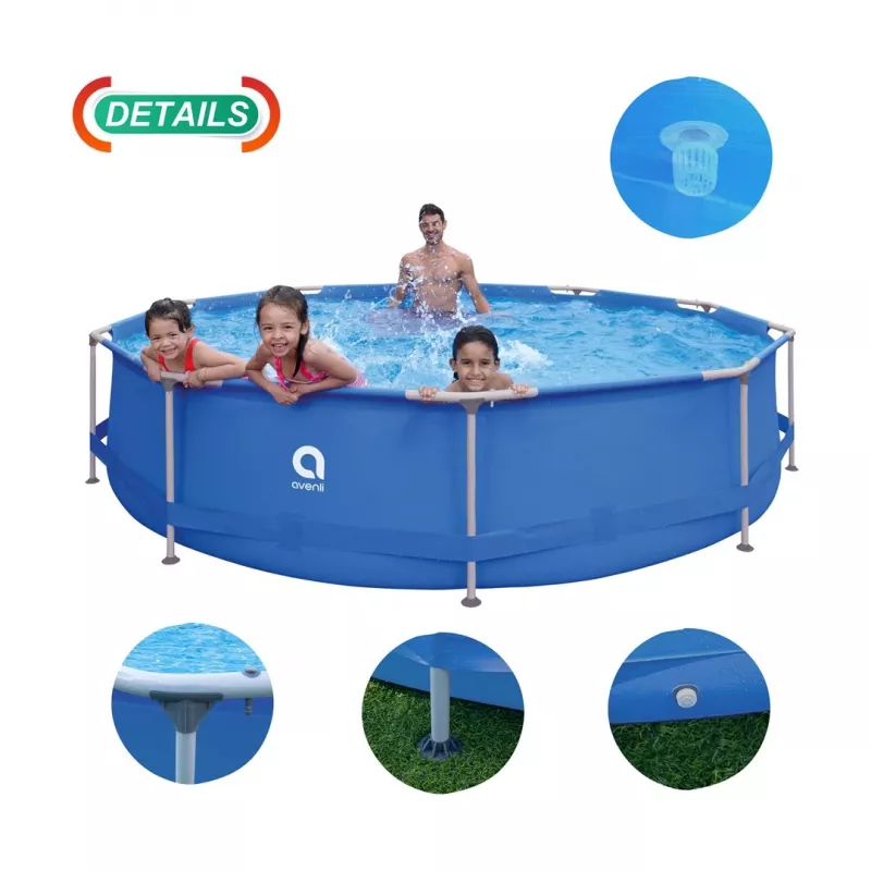 Piscine à structure ronde AVENLI 366x76 cm ensemble