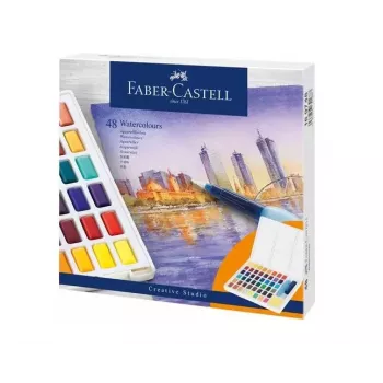 Crayons de couleur pour artistes Faber-Castell Polychromos - 48 pièces - couleurs assorties