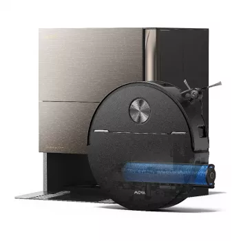 Mova Z70 Ultra Roller Complete Robot Vacuum and Mop with Cleaning Station, Black