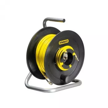 STANLEY enrouleur de tuyau pneumatique 20 m 8x12 mm rembobinage automatique fixation murale