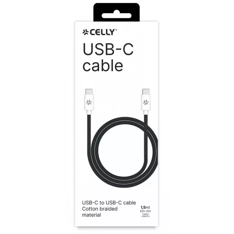 Câble CELLY USBCUSBCCOTTBK