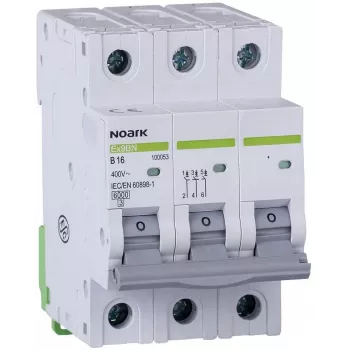 Noark Ex9BN 3P B20 Disjoncteur miniature 6kA, courbe B, 20A, 3 pôles