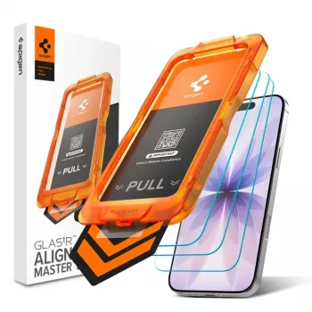 Spigen Glas.tR AlignMaster Slim lot de 3 protections d'écran en verre trempé pour Apple iPhone 17