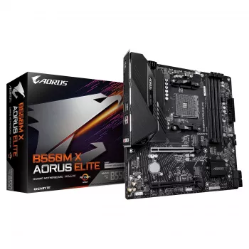 Carte mère GIGABYTE B550M X AORUS ELITE AM4 Micro-ATX, AMD B550, 4x DDR4, HDMI/DP, 2x M.2, 2.5GbE, Wi-Fi 6E