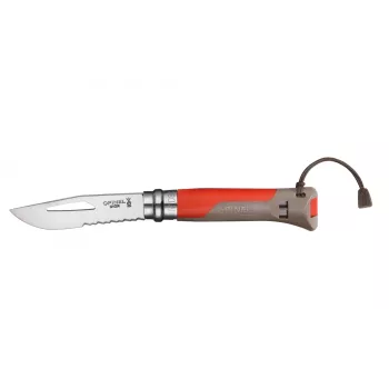 Opinel No. 08 Outdoor couteau de poche multifonction rouge