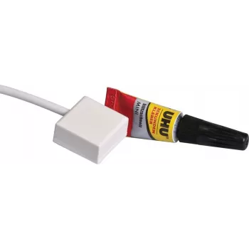 ABUS Security-Center FU7301W détecteur de bris de glace à potentiel libre avec pastille adhésive, blanc