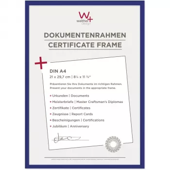 Walther New Lifestyle cadre photo A4 21x29,7 cm bleu plastique KV130L