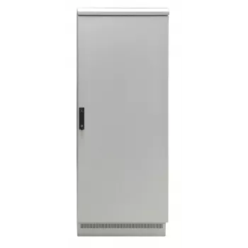 Armoire réseau 19 inch IP55 EFB Elektronik 24U 800x800 avec socle préassemblé, gris clair RAL 7035