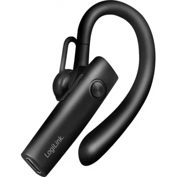 LogiLink BT0078 Casque Bluetooth 5.4 à crochet d'oreille avec microphone, noir