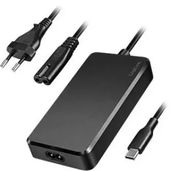 LogiLink Bloc d'alimentation universel USB-C PD 100W avec câble fixe, noir