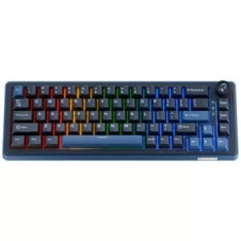 Ducky OK-M 65 Mechanical Gaming Keyboard, 65% Form Factor, Hot-Swappable, RGB Backlight, ANSI Layout, KTT Baby Blue Switches