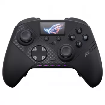 Manette de jeu PC ASUS ROG Raikiri II Pro - triple mode (USB-C, 2,4 GHz RF, Bluetooth 5.0), écran OLED, 4 palettes programmables, DAC ESS, noire