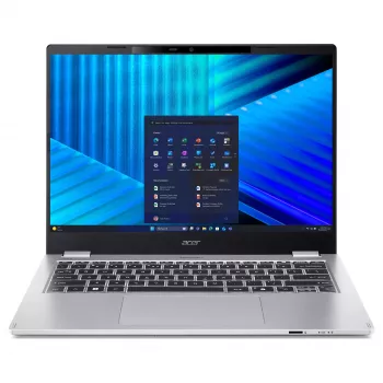 Ordinateur portable professionnel Acer TravelMate P4 P414-55-TCO-5880 14 pouces Full HD - Intel Core Ultra 5 225U, 16 Go LPDDR5X, 512 Go SSD PCIe Gen4, Windows 11 Pro, Wi-Fi 6E, Thunderbolt 4, clavier rétroéclairé, lecteur d'empreintes digitales