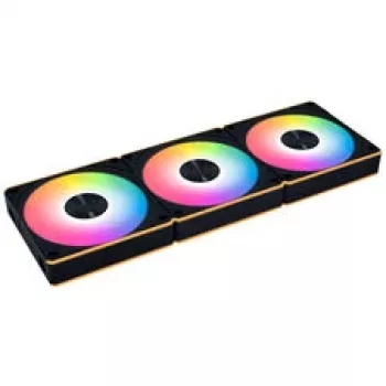 Lian Li UNI FAN CL FLEX Wireless PWM ARGB 120mm Case Fan, Black, 3-Pack with Controller