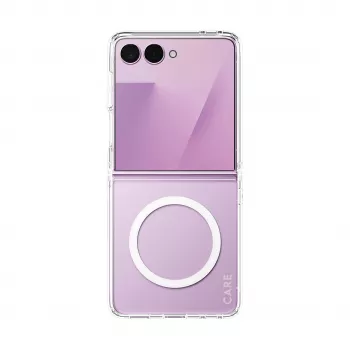 Coque Urban Case Clear CARE by PanzerGlass avec Qi blanc pour Samsung Galaxy Z Flip8 / Z Flip7