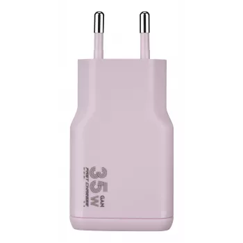 Chargeur GaN TUCANO ONE POWER KIT 35 W avec câble USB-C 60 W rose