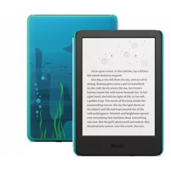 Liseuse Amazon Kindle Kids 6 pouces 16 Go Ocean Explorer avec étui et 1 an d'Amazon Kids+