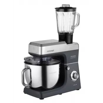 Robot pâtissier planétaire CONCEPT RM6000 1900W bol inox 6,5L, 8 vitesses + Pulse, argent/noir