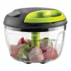 Hachoir à légumes manuel à cordon KHE KOHE 600 ml, 3 lames en acier inoxydable, vert et noir